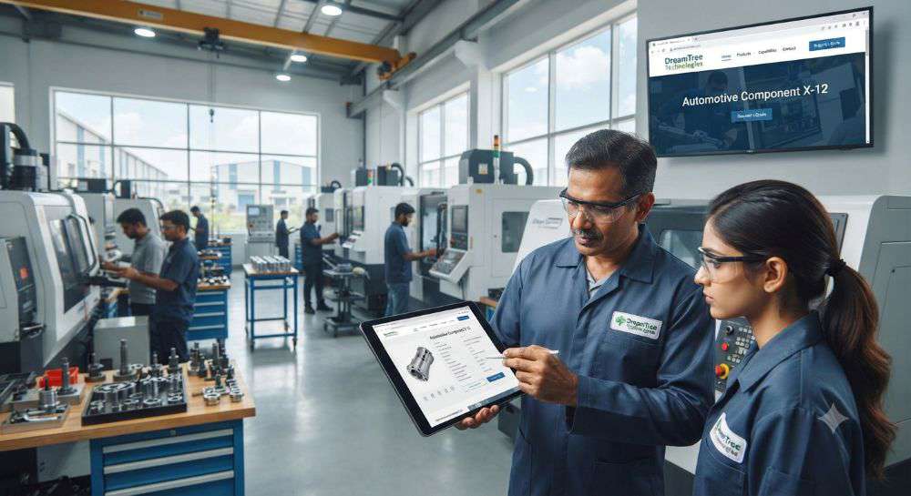 Website for manufacturing company Manesar